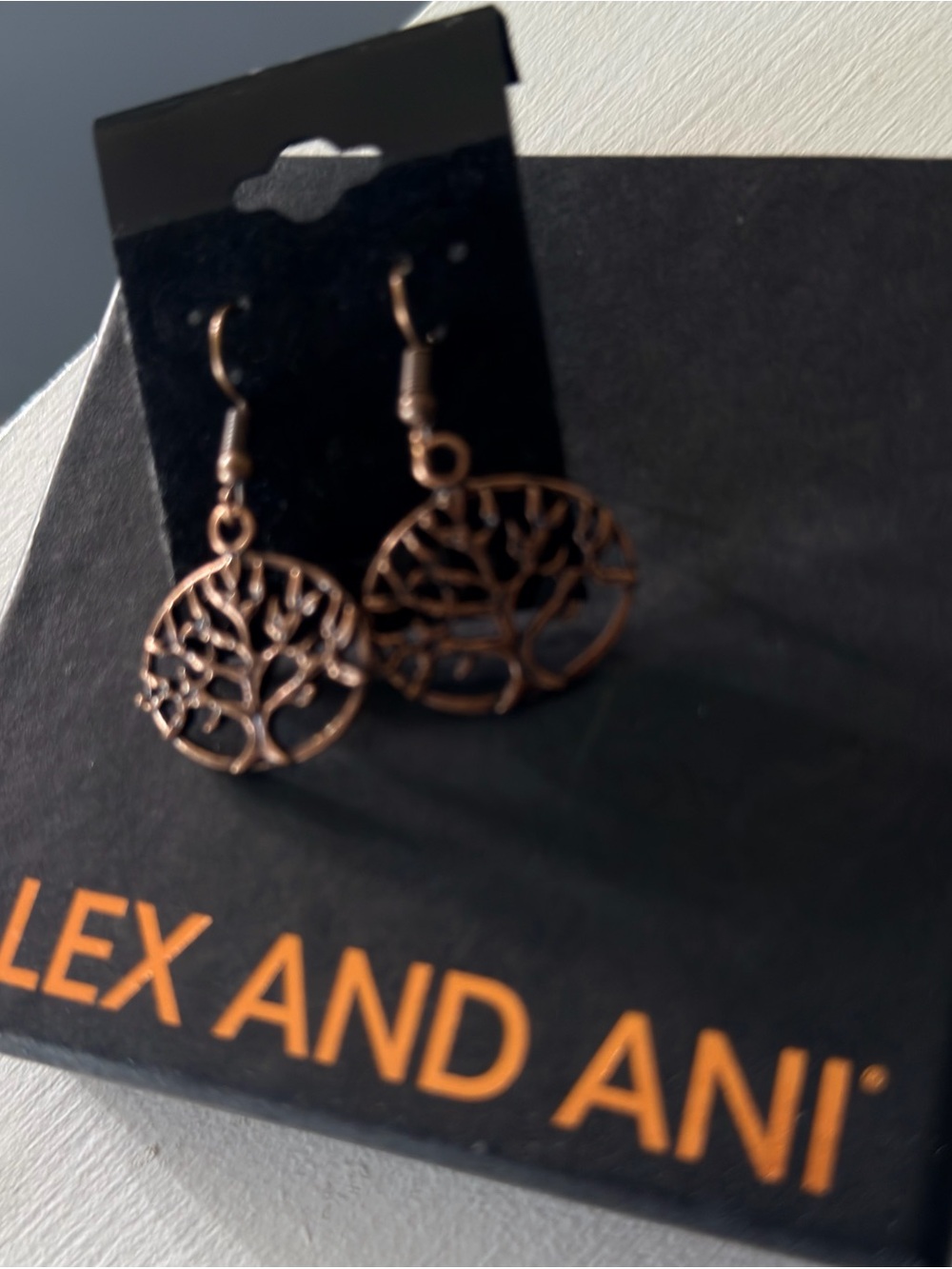 Alex and Ani Tree of Life Dangle Earrings